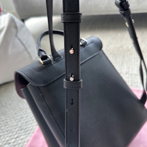 Black leather backpack - Picture 6 of 9